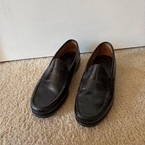GH Bass Black Leather Loafers